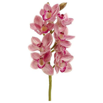 Silk Plants Direct Cymbidium Orchid Spray - Rubrum - Pack of 6