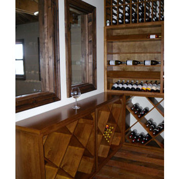 Glass Windows for Residential Wine Cellar Santa Barbara Showcasing