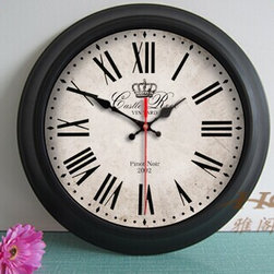 15"H Retro Style Metal Wall Clock - YGMW(BOLI001LMSZB) - Wall Clocks