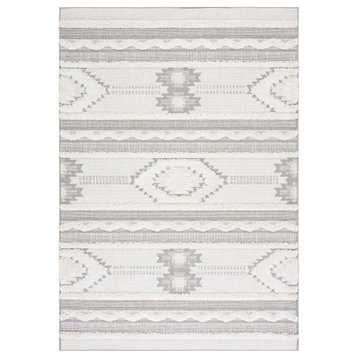 Safavieh Cottage Cot206A Moroccan Rug, Ivory/Light Gray, 9'x12'