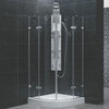 Vigo 40 x 40 Frameless Neo-Round 1/4in.  Clear/Brushed Nickel Shower Enclosure w