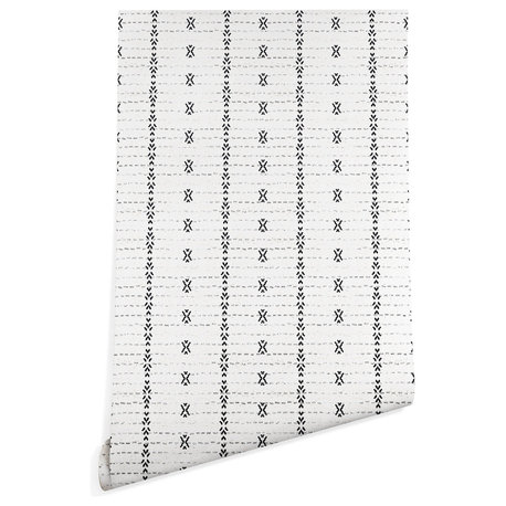 Deny Designs Holli Zollinger French Tribal Stripe Wallpaper, White, 2'x8'