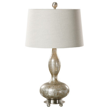 Uttermost Vercana Table Lamp, Set of 2, Brushed Nickel Metal, 27014-2