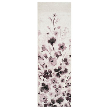 Safavieh Adirondack Collection ADR127 Rug, Ivory/Purple, 2'6"x8'