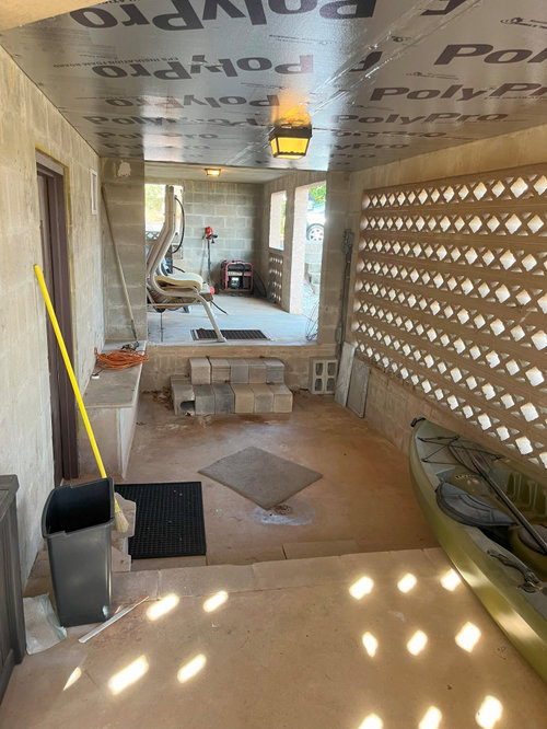 What to do with breezeway under a split level house