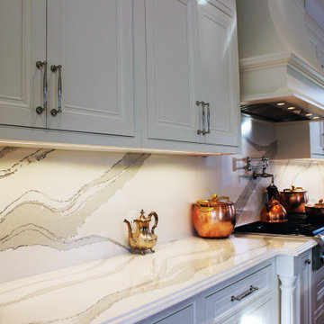 Face framed, solid wood painted kitchen remodeling. Thornhill 2019