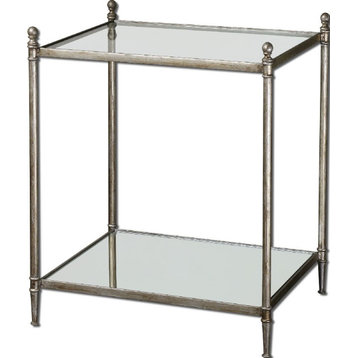 Uttermost Gannon 23 x 27" Mirrored Glass End Table
