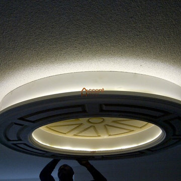 Modern Light Cove Ceiling in Family Room in a House King City