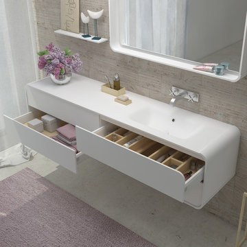 Contemporary bathroom. Pure solid. New Collection