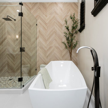 Earth Tones Transitional Master Bathroom
