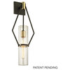 Raef Wall Sconce, Textured Bronze and Brushed Brass Finish, 26"