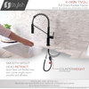 Single Handle Pull-Down Dual Mode Kitchen Faucet, Matte Black