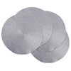 DII Metallic Silver Round Polypropylene Woven Placemat, Set of 4