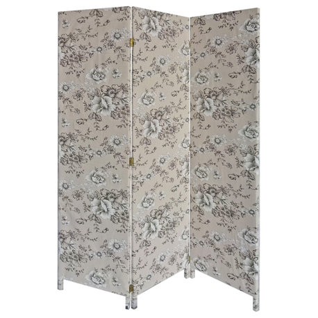Screen Gems 3 Panel Fabric Gardenia Screen Sg-379