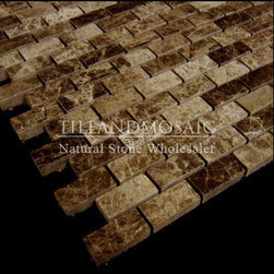 Dark Emperador Marble Mini Brick Mosaic Tile Polished - Products
