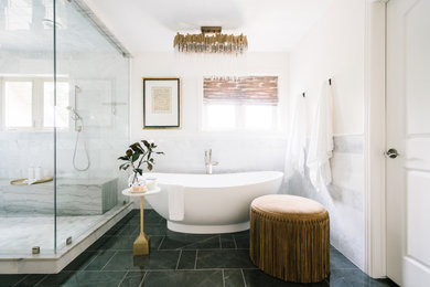 Transitional bathroom in Salt Lake City.