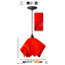 Jezebel Radiance Flame Pendant, Large, Fiery Red