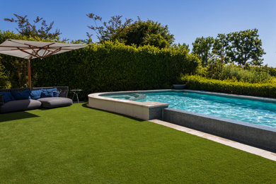 Inspiration for a modern pool remodel in San Diego