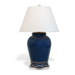 Pavillion Indigo Blue Lamp 35" - Table Lamps