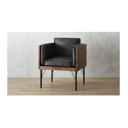 borough leather chair | CB2 - Dining Chairs