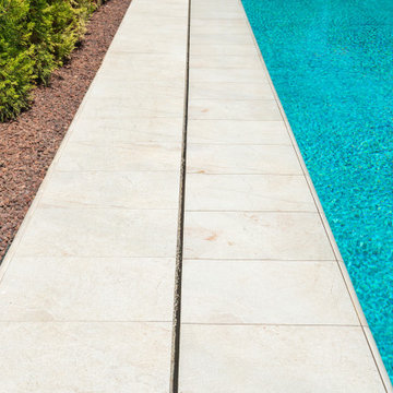 Piazza Cyan & Beige Stone Porcelain Tiles- Cesme,Izmir Villa