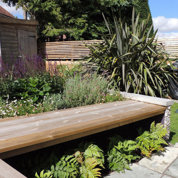 Small contemporary wildlife garden