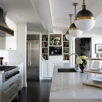 Kitchen with View of Beams