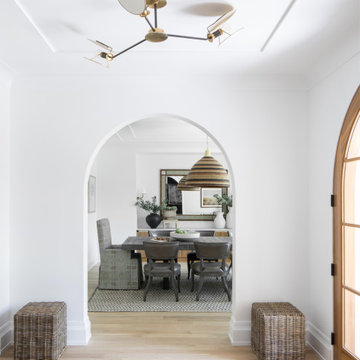 Welcoming Entryway with Art Deco inspired ceiling