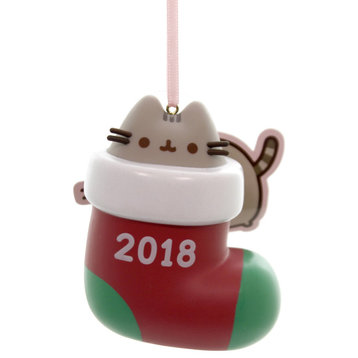 Holiday Ornaments PUSHEEN STOCKING SURPRISE 2018 Plastic Department 56 6000468