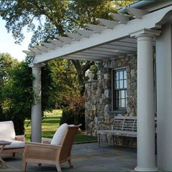 Attached Pergola with Fiberglass Columns - Outdoor Products