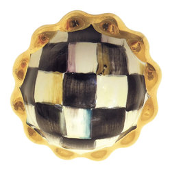 Petit Four Round Knob - Courtly Check | MacKenzie-Childs - Cabinet And Drawer Knobs
