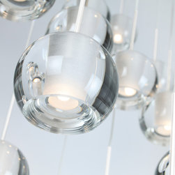 Gracie Pendant in Frosted with White cord Beauty Shot - Ceiling Lighting