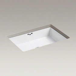 KOHLER White Kathryn&reg; 23-7/8" X 15-5/8" X 6-1/4" Under-mount Bathroom Sink - Bathroom Sinks