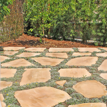 Flagstone Patio with Ground Cover