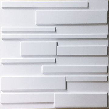 19 5/8"W x 19 5/8"H Wigan EnduraWall Decorative 3D Wall Panel, White