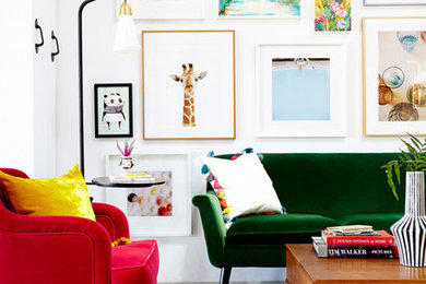 Inspiration for an eclectic home studio remodel in Los Angeles