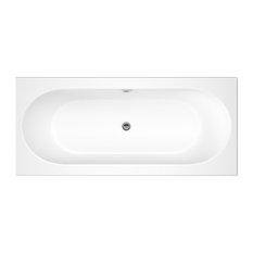 Maria Double Ended Acrylic Bath, White, Large