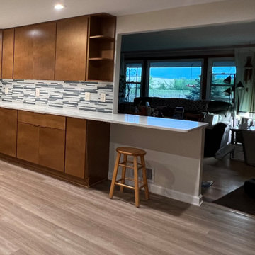 Traditional Kitchen Remodel Done With New Cabinets in a Carmel Color