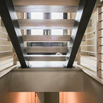 Project #66 | Modern Staircase with Twin Metal Stringers