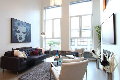 Living room - modern living room idea in Vancouver