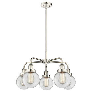Innovations Beacon 5 24" Chandelier Polished Nickel