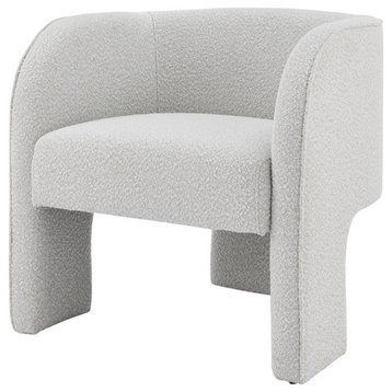 New Pacific Direct Matteo 18" Fabric Plywood Accent Arm Chair in Beige