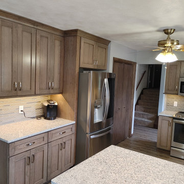 Moline Kitchen & Baths Remodel-Dura Supreme Cherry Hanstone Fusion Onyx