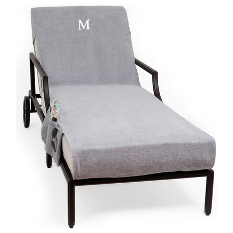 Personalized Standard Size Chaise Lounge Cover With Side Pockets, M