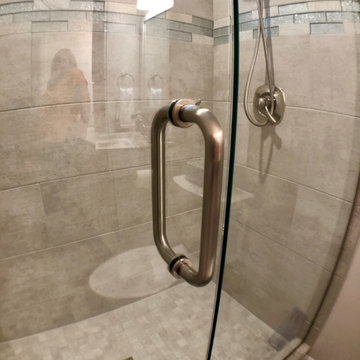 Beautiful Bathroom Remodel-Koch Bristol Painted Oyster Cambria Berwyn Quartz