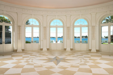 Tuscan living room photo in Miami