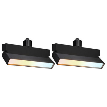 2 Pack 24W Dimmable 3CCT Track Lighting Heads, Black
