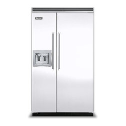 Viking 48" Built-in Side By Side Refrigerator, White | VCSB5482DWH - Refrigerators