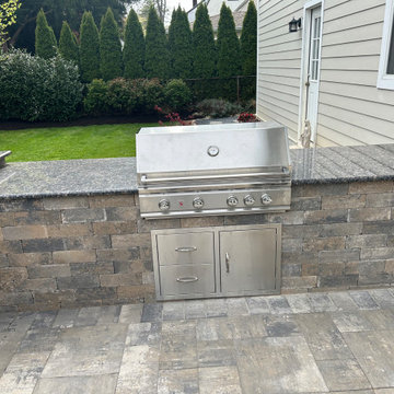 Outdoor Kitchen, Patio, Walkway and Landscape