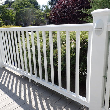 Azek Front Deck & Entry w/ Trademark Railing